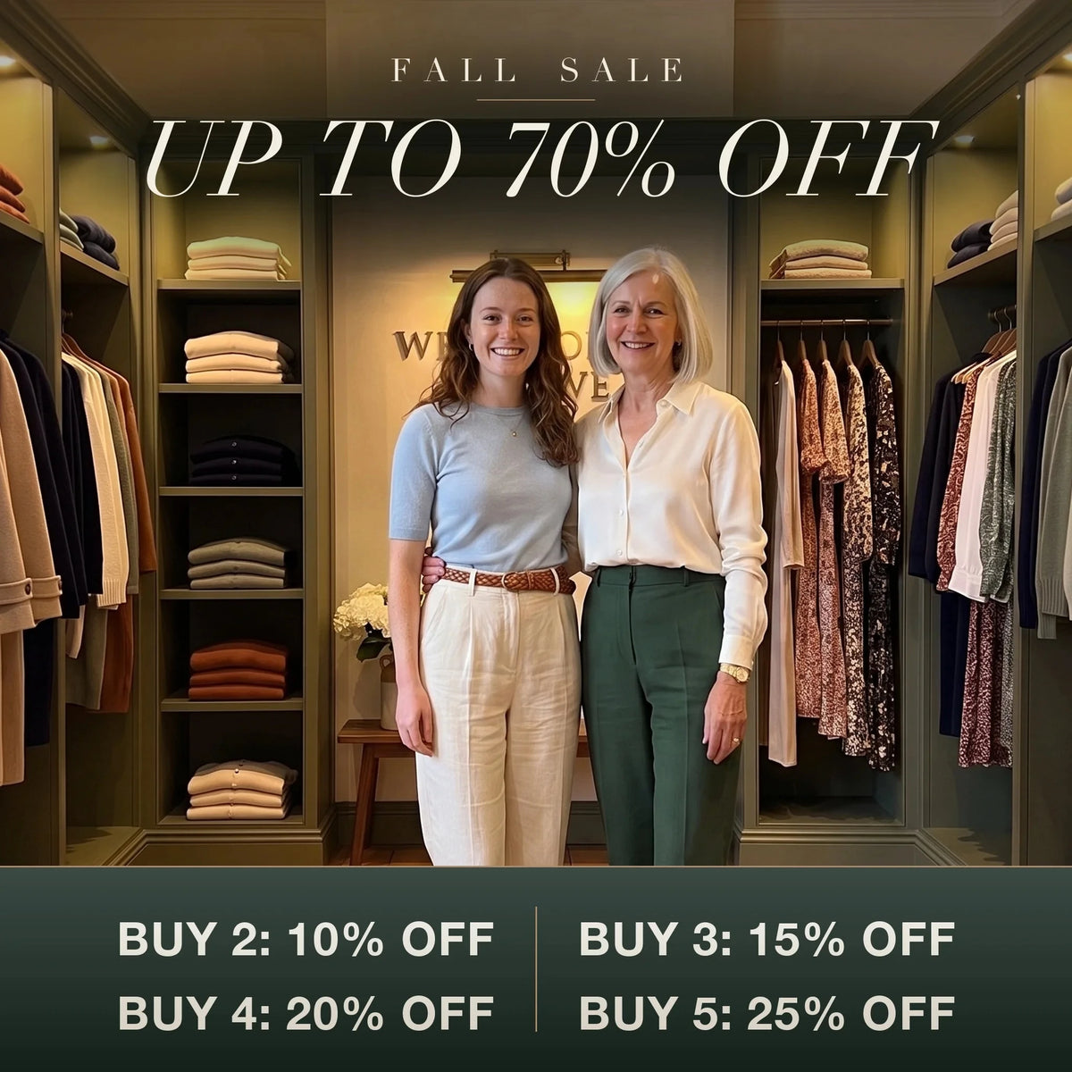 Wentworth & Rowe Fall Sale, up to 70% off